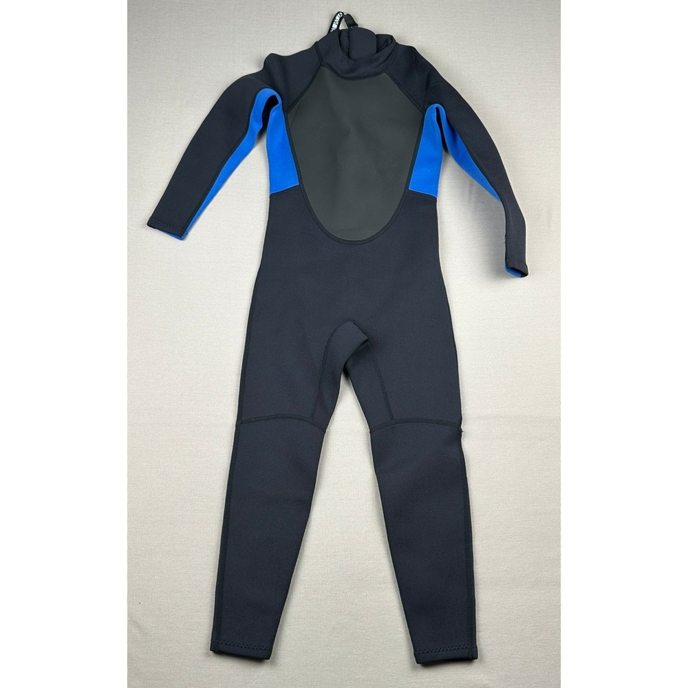 Realon Boys Wetsuit Full Body Neoprene Black Blue Size Medium Swimming Surfing